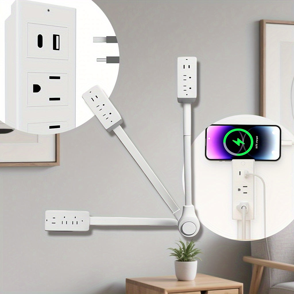Power Outlet Extender - 180° Rotating Plug