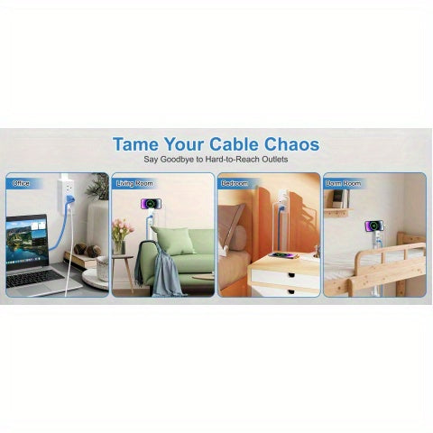 Power Outlet Extender - 180° Rotating Plug