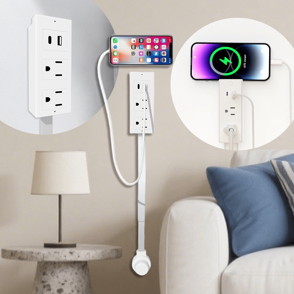 Power Outlet Extender - 180° Rotating Plug