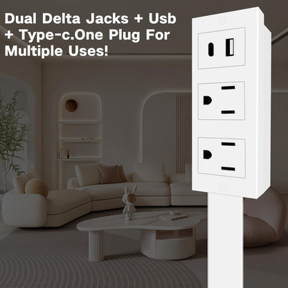 Power Outlet Extender - 180° Rotating Plug