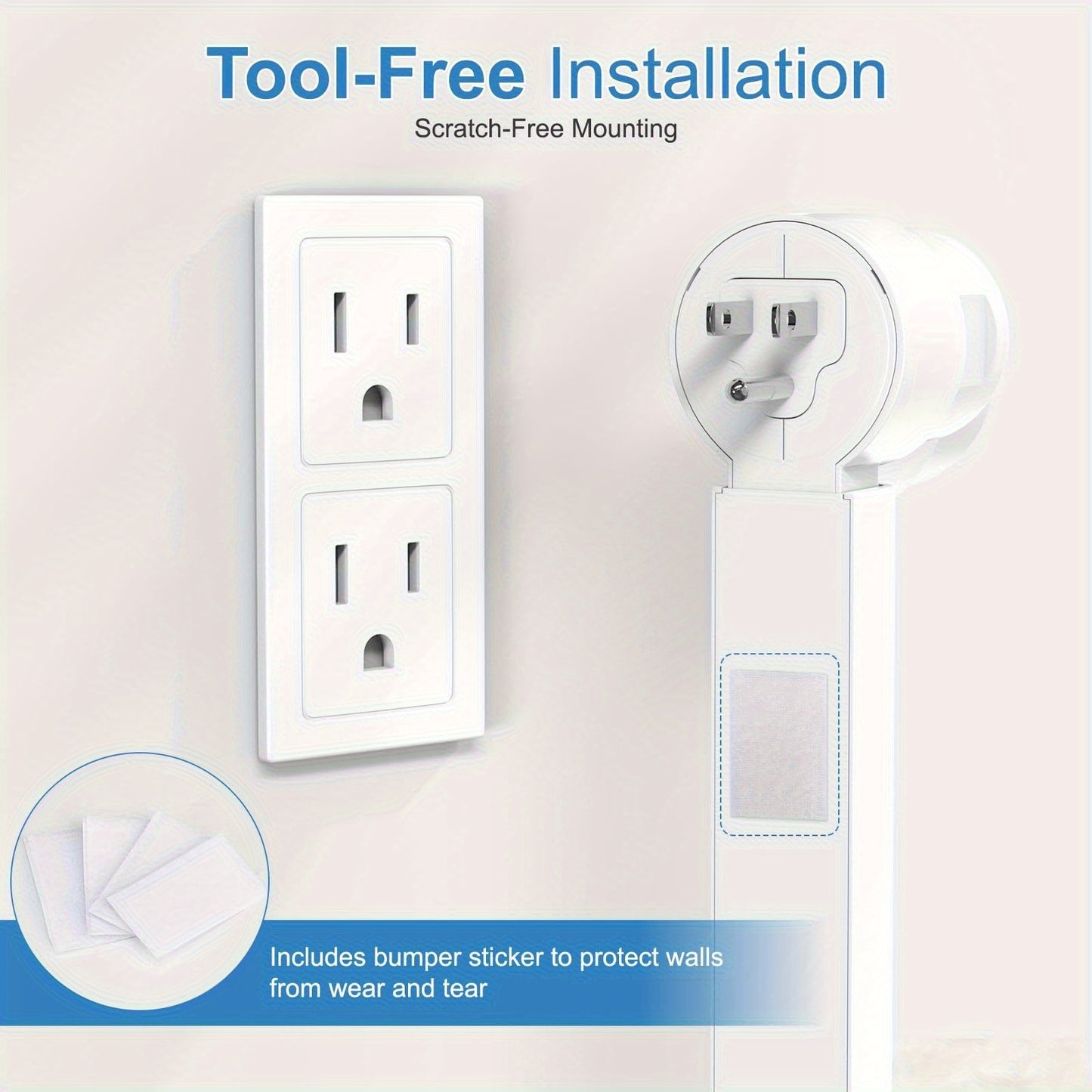 Power Outlet Extender - 180° Rotating Plug